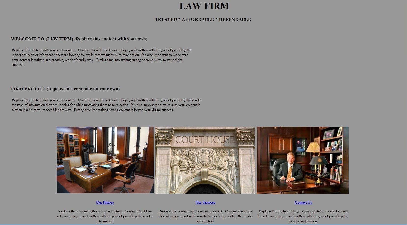 Law firm template